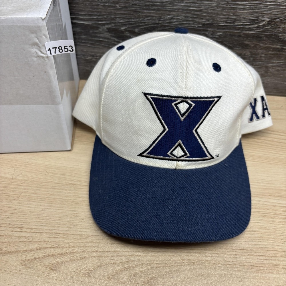 Xavier Musketeers Hat Cap Snap Back One Size Mens Navy NCAA Basketball Reebok - Picture 12 of 12